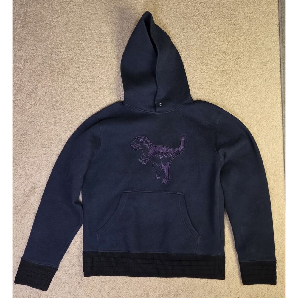 Men's Coach Purple Rexy Pullover Hoodie Navy Blue Size Medium Dinosaur